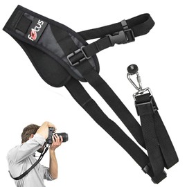 Camera Shoulder Strap, Camera Strap Quick Release, Non-Slip Camera Shoulder Strap, Comfortable Wide Strap Design for DSLR Cameras, black