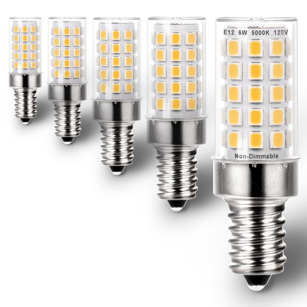 Ziomitus E12 5000K Led Candelabra Chandelier Bulbs Kx-2000 60w Replacement,