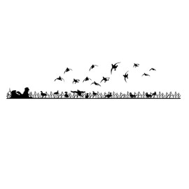 Waterfowl Decals Duck Hunting Field Scene Window Kit – Hunting Truck Rear Window Kit – 1703 (Black)