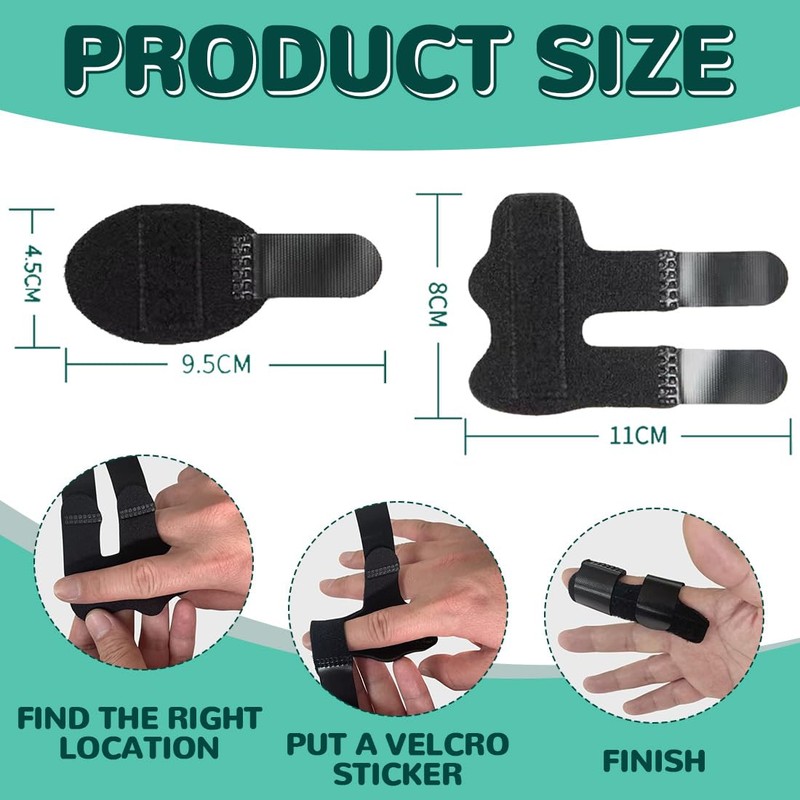 JUGUTA Supregear Finger Splints, Pack of 4 Adjustable Finger Support,