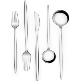 Silverware Set 30 Piece, Wildone Stainless Steel Flatware Set Service for 6, Cutlery Utensil Sets for Home Restaurant, Include Knife Fork Spoon Set, Dishwasher Safe