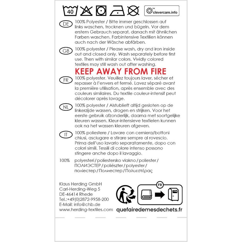 Herding duvet set Findet Dorie, Polyester, turquoise, 200 x 135