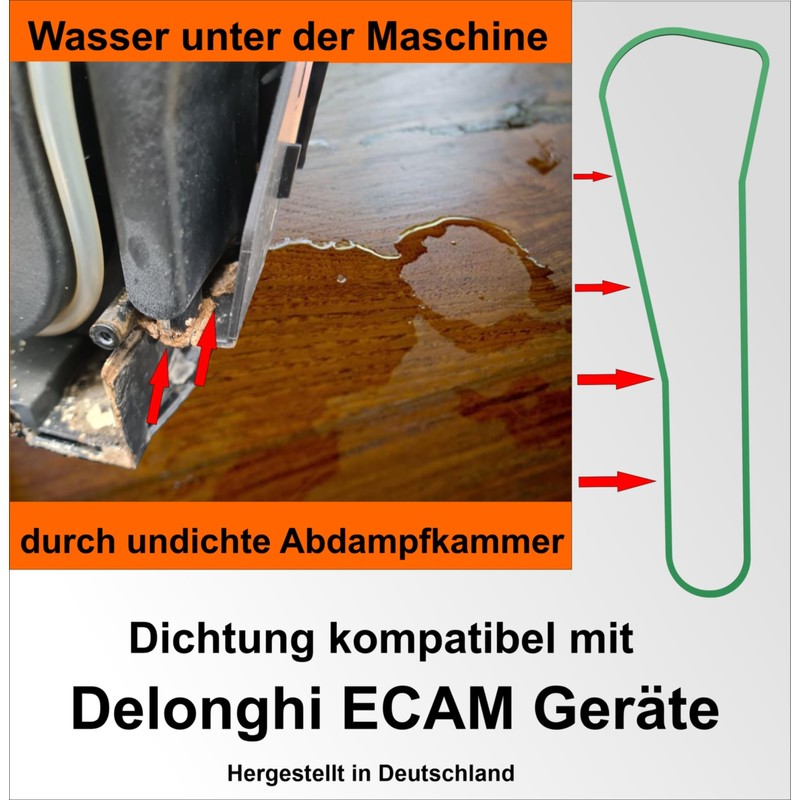 Seal suitable for DeLonghi ECAM cover exhaust chamber expansion chamber