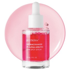 Bestkiss 10% Niacinamide + 2% Alpha-Arbutin Dark Spot Serum with Ceramides, Hyaluronic Acid & Centella Asiatica - Vegan Fragrance Free Cruelty Free 1 FL OZ/30mL