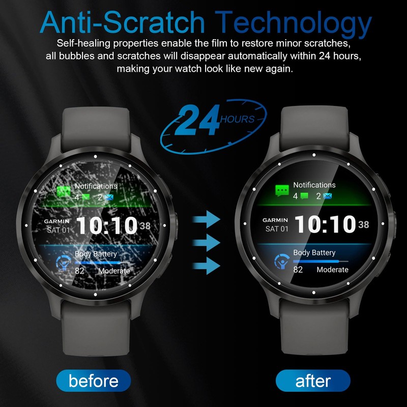 Lutree for Garmin Venu 3S Screen Protector, 3 Pack 3D