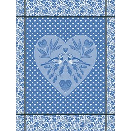 Le Jacquard Français Amour Celeste 27449 Tea Towel 80 x 60 cm Cotton