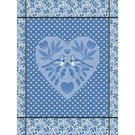 Le Jacquard Français Amour Celeste 27449 Tea Towel 80 x 60 cm Cotton