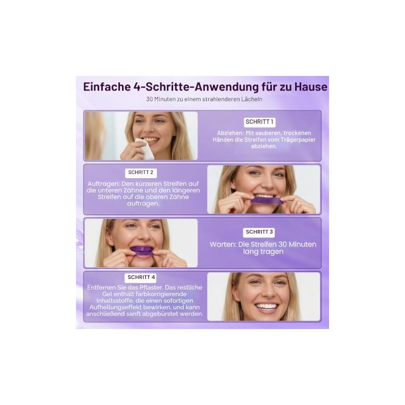 SwiftGain Teeth Whitening Strips for Sensitive Teeth - 14 Uses