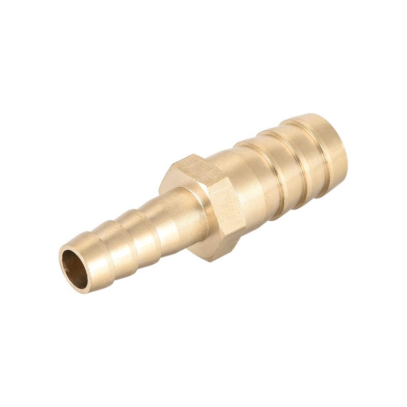 sourcing map Straight Brass Barb Fitting Reducer, Fit Hose ID