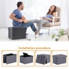 ALASDO Storage Ottoman Footrest Stool Small Ottoman with Storage Foldable