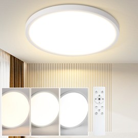 ZMH Ceiling Light LED Ceiling Light Flat Diameter 30 cm Bathroom Lamp Dimmable Rhombus Plate Eye Protection Kitchen Lamp Round White 24 W Ultra Thin Hallway Lamp Bathroom Lamp for Bathroom Kitchen