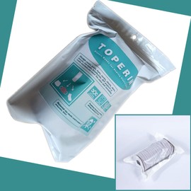 TOPERIN Elastic Bands for Sewing 1/4 Inch 100 Yards Flat Elastic Cord Stretch String Rope White