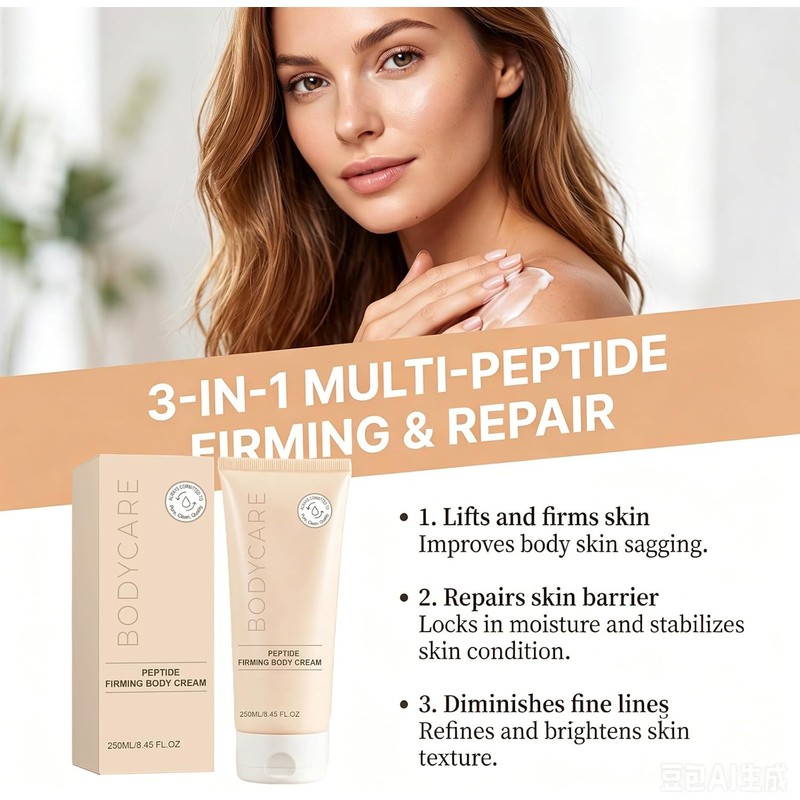 Crema corporal reafirmante con péptidos, loción corporal con péptidos (1pcs)