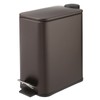 mDesign Rectangular Pedal Bin – 5 L Metal Waste Bin