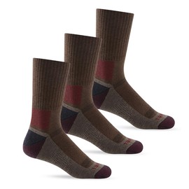 WANDER Merino Wool Socks Men 3 Pairs Cushioned Calf Boot Socks Moisturing Wicking Everyday Thermal Crew Socks