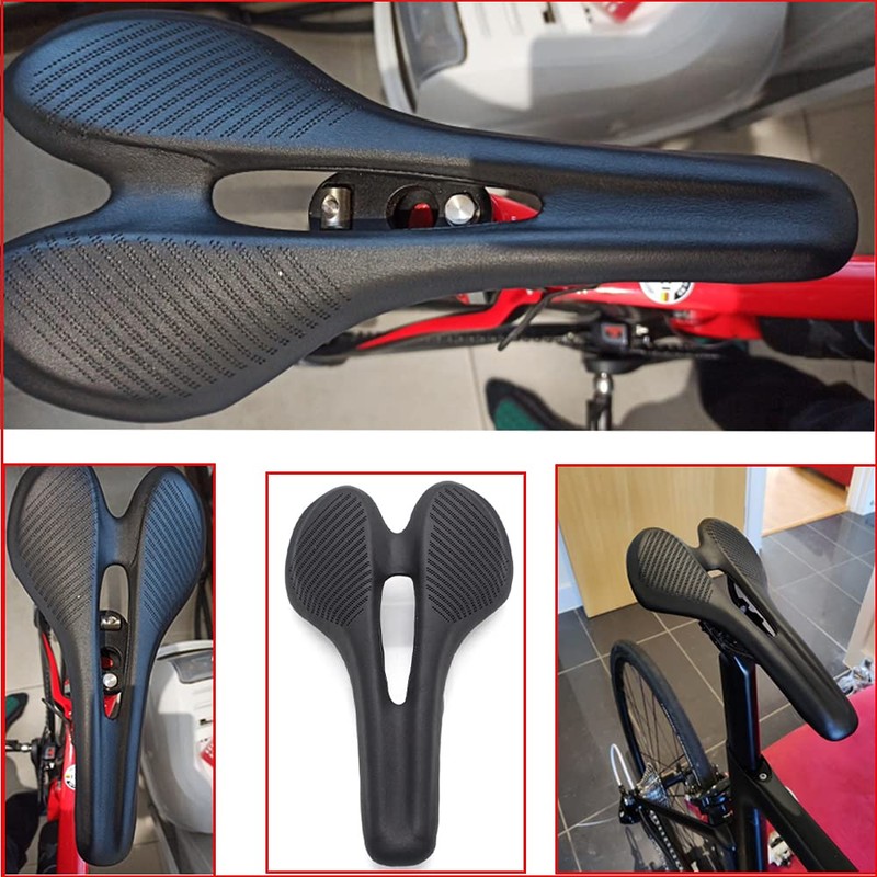 Hliya Carbon Bicycle Saddle Mountain Bike Saddle/Racing Saddle, Ultralight Non-Slip
