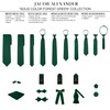 Jacob Alexander Solid Color Men's Regular Tie - Forest Green