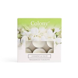 Wax Lyrical, Colony Jasmine & Oud Tealights, White