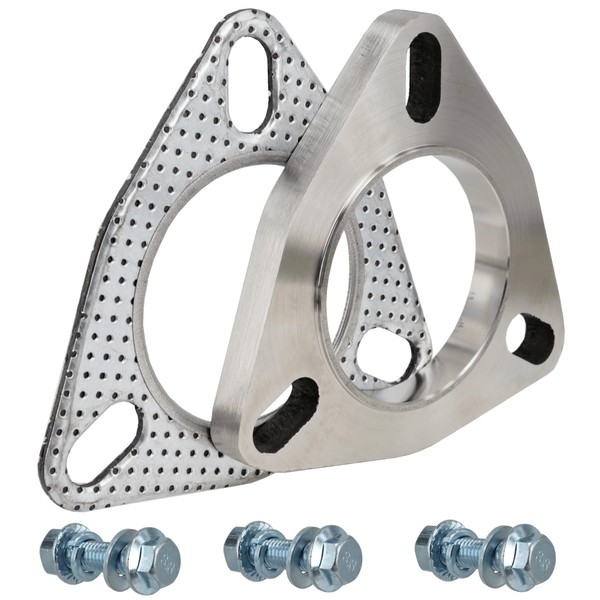SHINTONES 2.25 Inch 3 Bolt Exhaust Flange and Gasket,Stainless Steel