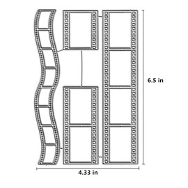 Travel Photo Film Strip Cutting Dies,Journey Postage Stamp Tags Frame Die Cuts Metal Embossing Stencils Template Mould for Card Scrapbooking and DIY Craft Album Paper Card Decor