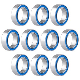 10pcs MR128-2RS Ball Bearings - Miniature Deep Groove Ball Bearing Double Blue Rubber Sealed Chrome Steel for RC Cars/Planes/Drone/Robotics and Small Electric Motors(8x12x3.5mm)