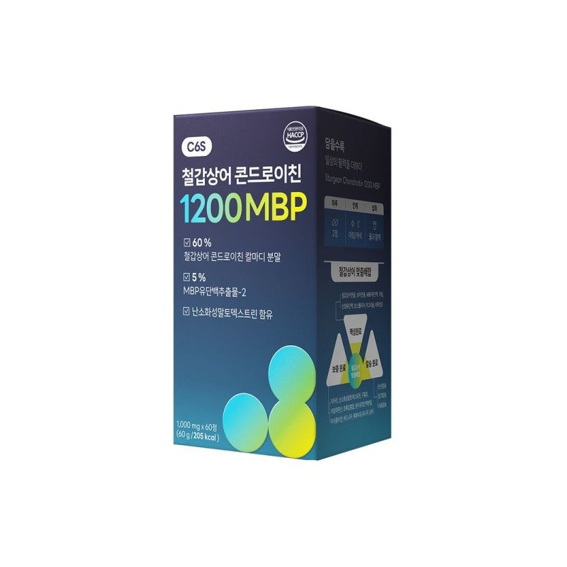 Dameulsurok 철갑상어 콘드로이친 1200 MBP C6S 6형 60정 x 3박스