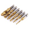 Fongmore 6-Piece Hex Shank 1/4 Titanium Coated Drill and Tap