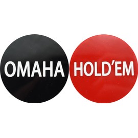 1 Omaha/Hold'em Button 2 INCH Omaha Holdem Poker TOURNAMENTS
