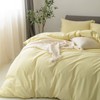 FOSSA Duvet Cover Set 100% Washed Cotton Linen Feel Super