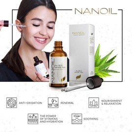 Nanoil Facial Serum with Aloe Vera & White Tea - Nourishing, Revitalising, Antioxidative Facial Serum with Aloe Vera and White Tea 50ml
