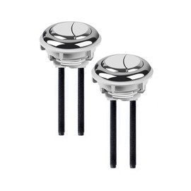 Lokatall Dual Push Flushing Toilet Button, 2 Pack Replacement Toilet Flush Button, Toilet Tank Button with Threaded Diameter 48mm/1.89 inch (Round)
