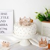 4 piezas de corona para decoración de tartas con forma
