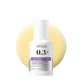 ANUA Retinol Serum for Anti-Aging, Textured Skin | 0.11% Retinol, 5% Niacinamide, 20+ Soothing Ingredients, Gentle for Beginners (30ml)