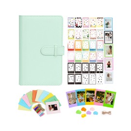Aisnyho Instant Film Accessory Kit for Instax Mini LiPlay 12 11 9 8+ 8 evo 99 SE 40 90 70 50S 26 25 7S Camera + Album / Film Sticker / Mini Frame / Colorful Clip, mint green