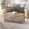 VECELO 43.3" Storage Bench, Wooden Chest with Safety Hinges &