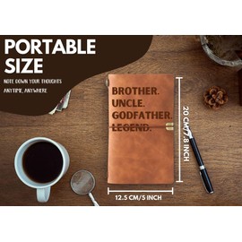 InnoBeta Godfather gifts, Engraved Leather Journal Gift for godfather, godfather gifts from godchild, godfather proposal gift, Notebook for Birthday, Christmas