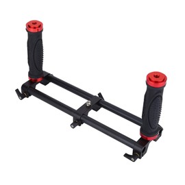 Camera Dual Grip Extender Handle Stabilizer Rig Accessories for Feiyu Viewer Aluminium Alloy Black 30.5 x 10 x 16.5 cm 500G