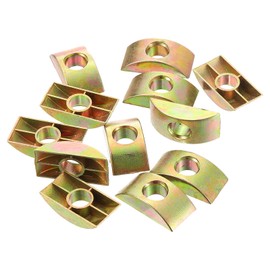 sourcing map 8mm Hole Dia Furniture Connector Half Moon Nuts Spacer Washer Bronze Tone 30PCS