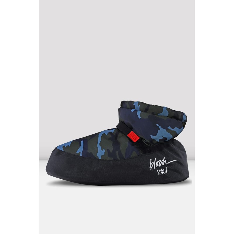 Bloch Ankle Warm Up Boot, Stivaletto Donna, Motivo Mimetico Blu,