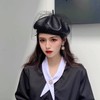 aoozleny Women Beret Hats with Veil, Casual Baker Boy Captain