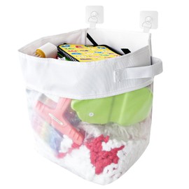 Comzantor Bath Toy Storage and Sorting, Mesh Bath Toy, Bath Organiser, Toy Mesh Bag, Bathroom Hanging Organiser, Storage Bag, Bath Toy Net (White)