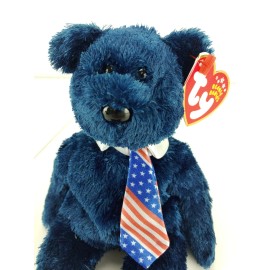 Ty Beanie Babies Pops Blue Teddy Bear Plush 8" Stuffed Animal June 2001/2002 Tag