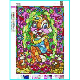 Better Selection Chipmunk Diamond Art Kit for Adults, 5D Full Drill DIY Arts & Crafts Bling Artwork Decor Gift Set with Crystal Rhinestone Gems 11.81x15.75 inch