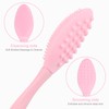 Lip Scrub Brush,Double-Sided Silicone Exfoliating Lip Brush Tool for Smoother