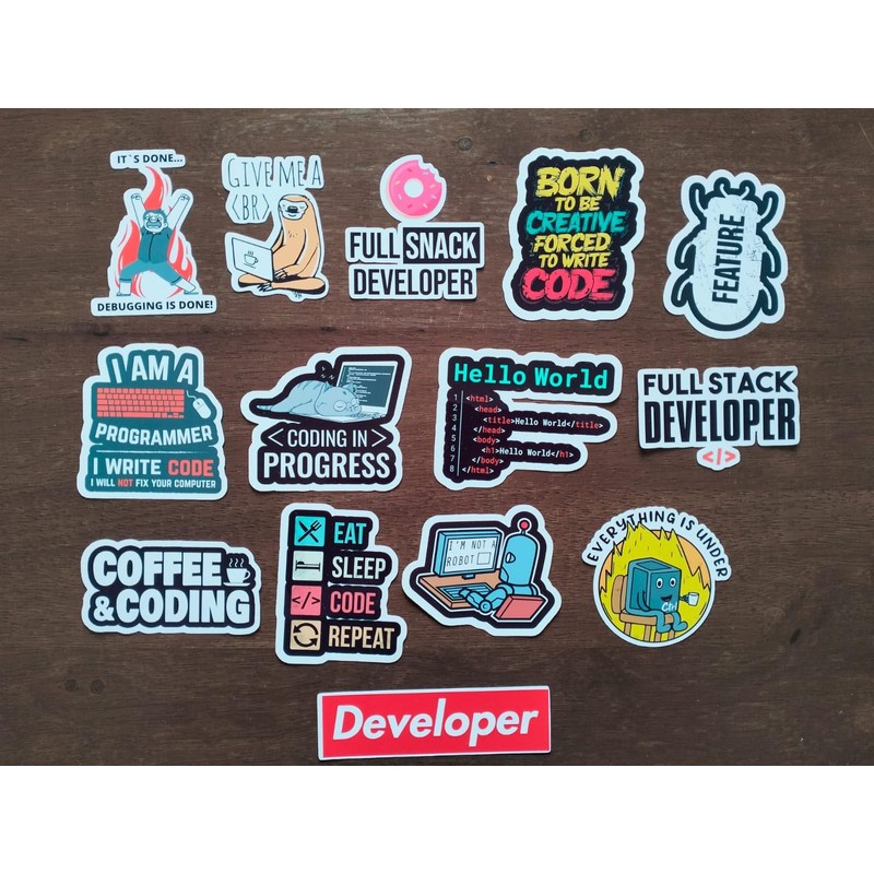 14 Stickers De Developer, Programador, Desarrollador, Code, Dev