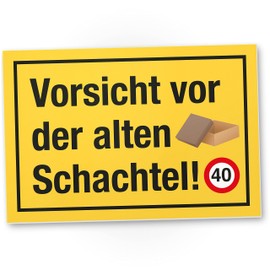 DankeDir! 40 Jahre Vorsicht Alte Schachtel Schild - Geschenk 40. Geburtstag Geschenkidee Geburtstagsgeschenk Vierzigsten Geburtstagsdeko Partydeko Party Zubehör Geburtstagskarte