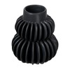Bloomingville Modern Pleated Stoneware, Black Vase
