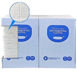 JEBBLAS Disposable Mop Cloth Dry Sweeping Pad for Floor Mop Sweeping Cloths Multi Surface Refills, 60 Pcs/Pack