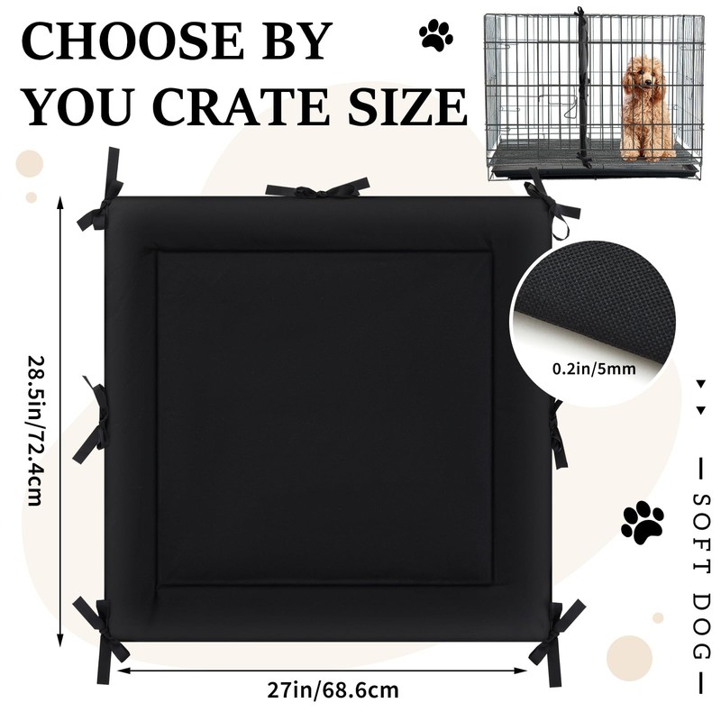 Thyle Dog Crate Divider Panel, Black Thick Dog Kennel Divider