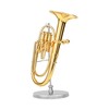 Tuba Miniature Replica Gold Brass Tone 1.5 x 3.5 Resin